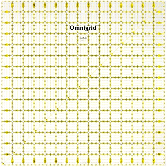 Omnigrid Square Quilting &#x26; Sewing Ruler, 15&#x22; x 15&#x22;